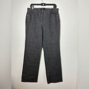 Talbots Bootcut Black Pinstripes Jeans Sz 10 Mid Rise‎ Casual